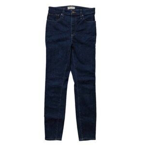 Madewell Jeans Curvy High Rise Skinny Size 27 Deep Even Blue Denim Class…